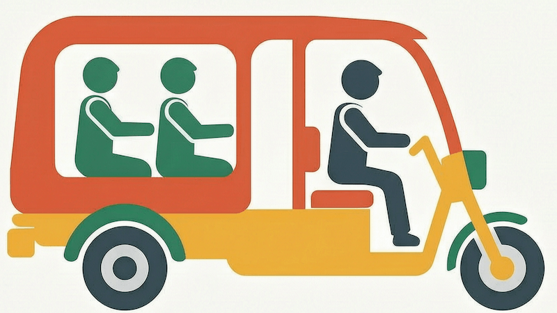 Triciclo eléctrico para pasajeros