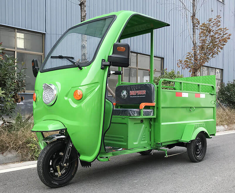 Triciclo eléctrico para el transporte de residuos TKW-2001 (2 contenedores)