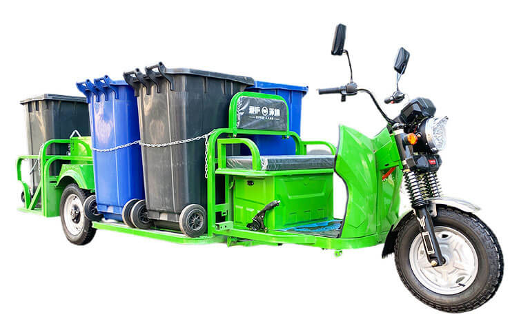 Triciclo elétrico para transporte de resíduos TKW-6002 (6 contentores)