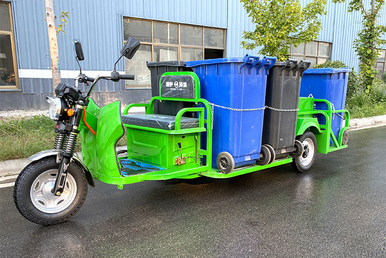 Triciclo elétrico para transporte de resíduos TKW-6002 (6 contentores)
