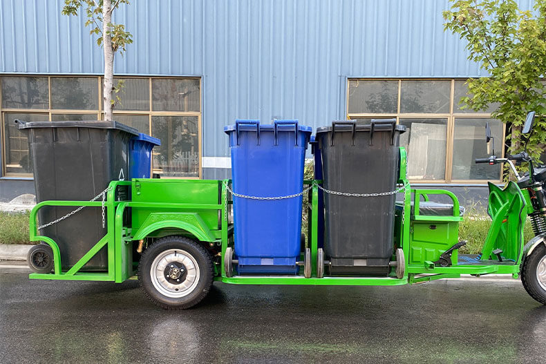 Triciclo elétrico para transporte de resíduos TKW-6002 (6 contentores)