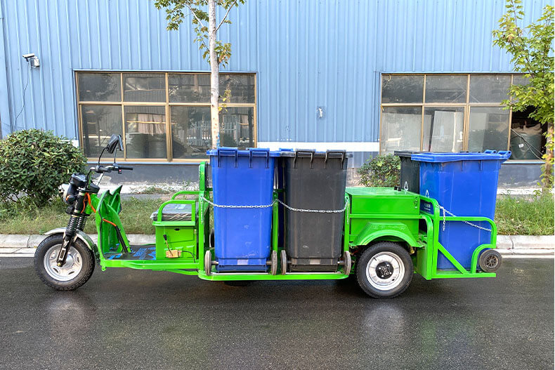 Triciclo elétrico para transporte de resíduos TKW-6002 (6 contentores)