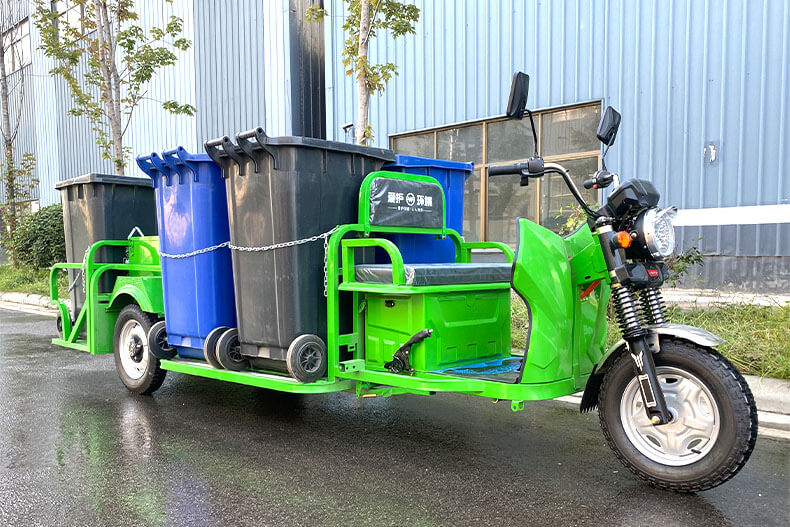 Triciclo elétrico para transporte de resíduos TKW-6002 (6 contentores)