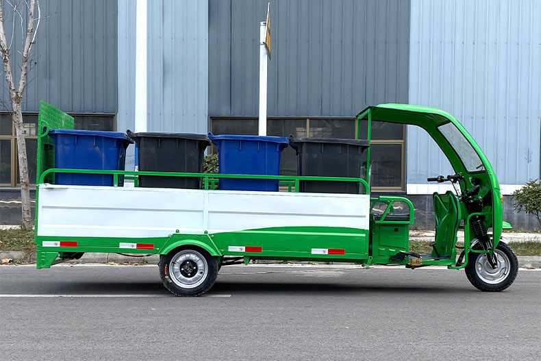 Tricycle électrique de transport des déchets TKW-8001 (8 bacs)