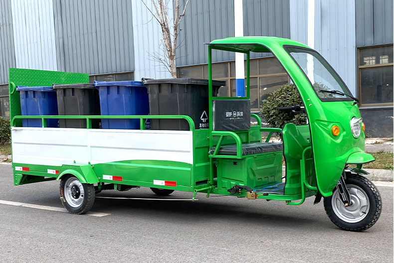 Tricycle électrique de transport des déchets TKW-8001 (8 bacs)