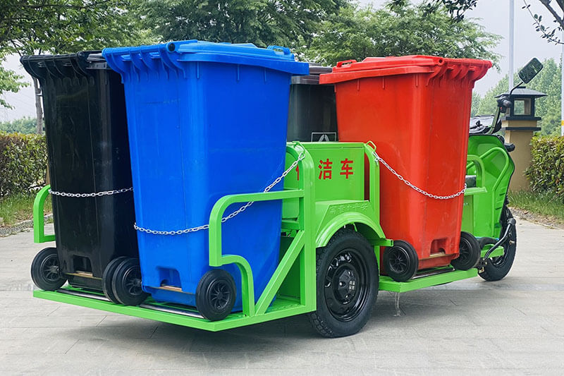 Triciclo elétrico para transporte de resíduos TKW-YD04 (4 contentores)