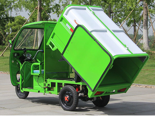 Tricycle électrique de collecte des déchets TKW-YD09, avec caisson fermé