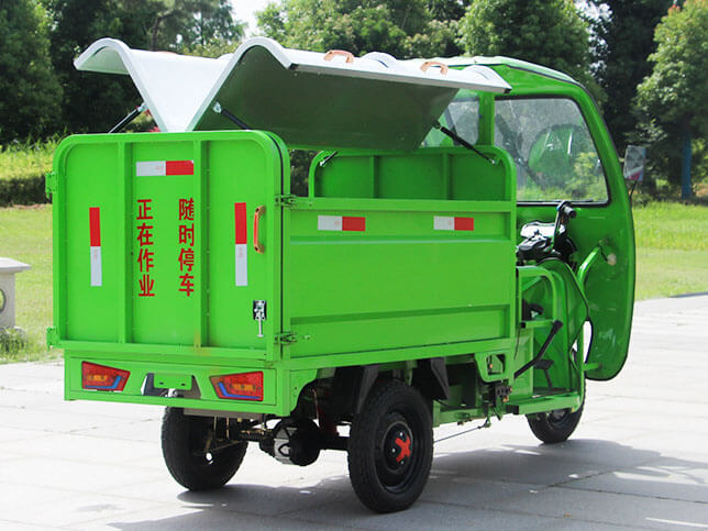 Tricycle électrique de collecte des déchets TKW-YD09, avec caisson fermé
