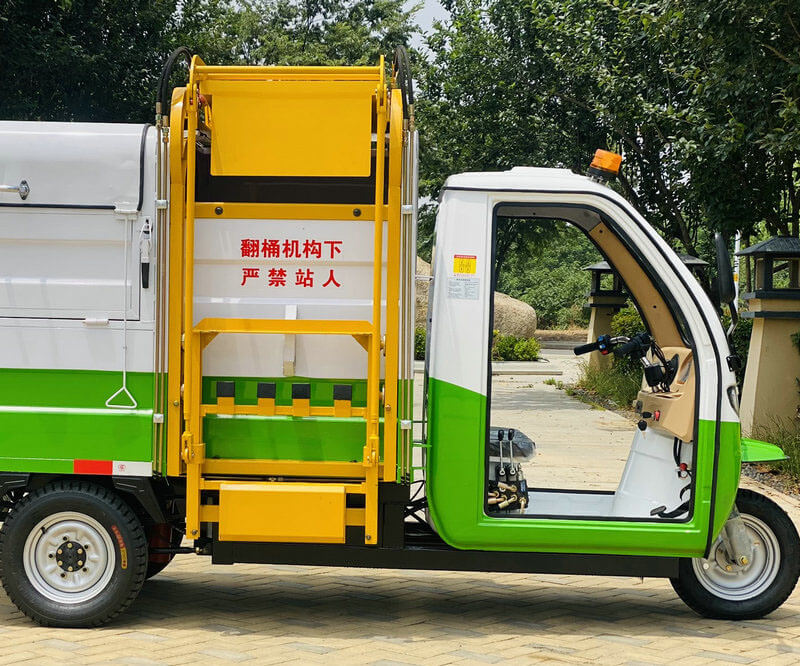 Triciclo eléctrico para residuos TKW-YD10, de carga lateral