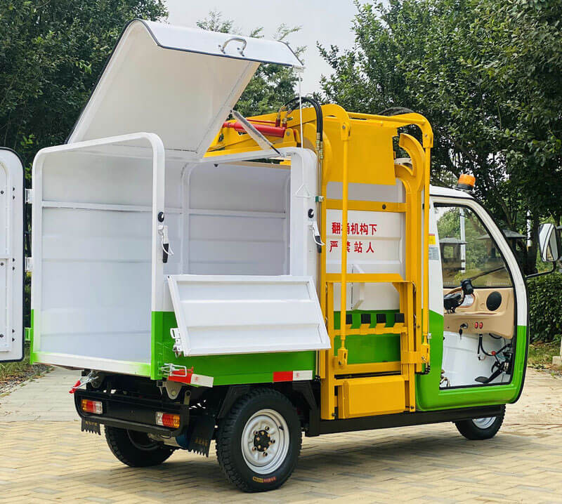 Triciclo eléctrico para residuos TKW-YD10, de carga lateral