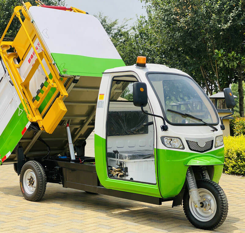 Triciclo eléctrico para residuos TKW-YD10, de carga lateral