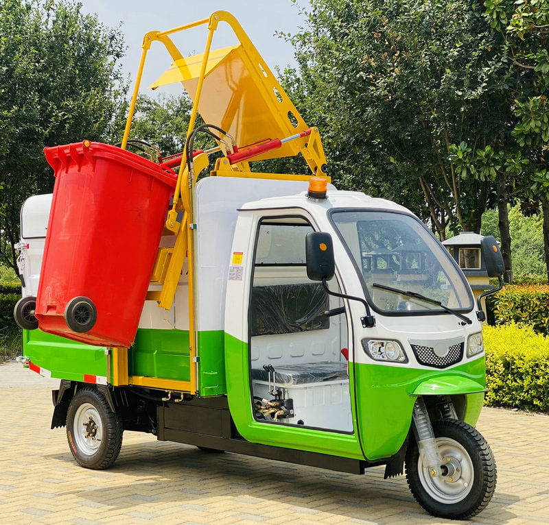 Triciclo eléctrico para residuos TKW-YD10, de carga lateral