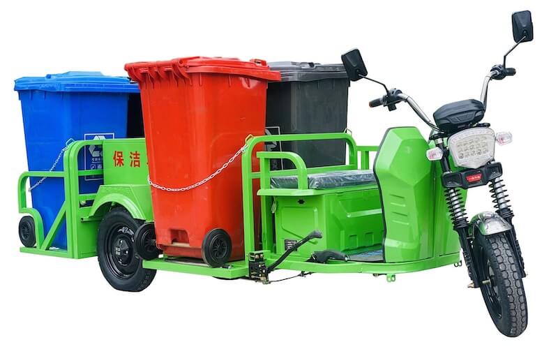 Triciclo eléctrico para el transporte de residuos TKW-YD04 (4 contenedores)