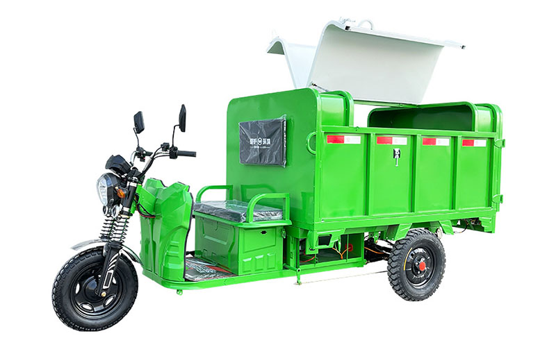 Triciclo eléctrico para la recogida de residuos TKW-YD09, con caja cerrada