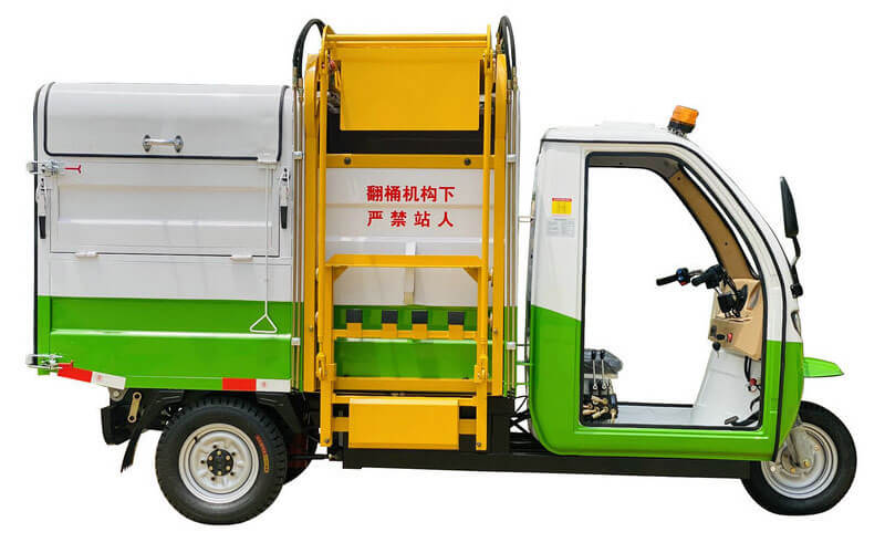 Triciclo eléctrico para residuos TKW-YD10, de carga lateral